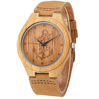 Bamboo Wood Nautical Watch