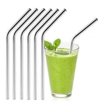 Stainless Steel Drinking Straws Reusable 6pcs